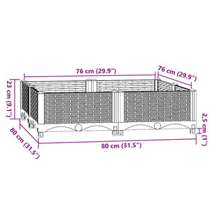 Hochbeet 80x80x23 cm Polypropylen