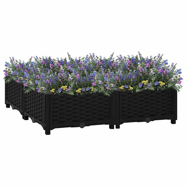 Hochbeet 80x80x23 cm Polypropylen