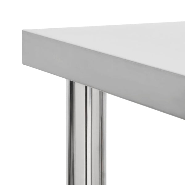 Edelstahl Küchenarbeitstisch mit Rollen 80x45x85 cm