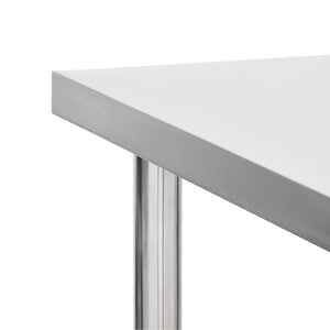 Edelstahl Küchen Arbeitstisch mit Rollen 80x60