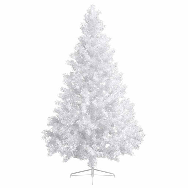 Künstlicher Halb-Weihnachtsbaum Beleuchtung Kugeln Weiß 180 cm