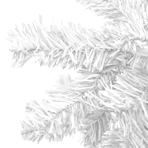 Künstlicher Weihnachtsbaum mit Beleuchtung Kugeln L 240 cm Weiß
