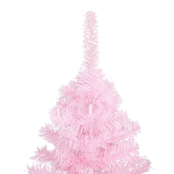 Künstlicher Weihnachtsbaum mit Beleuchtung & Kugeln Rosa 240cm