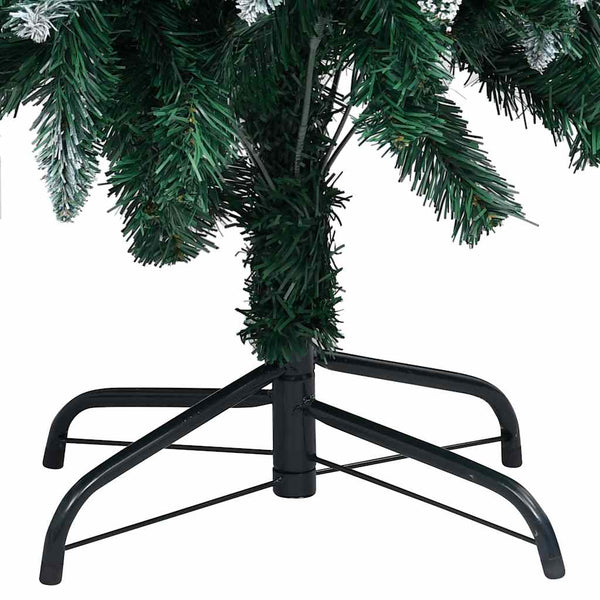 Künstlicher Weihnachtsbaum mit LEDs Kugeln Zapfen 210 cm