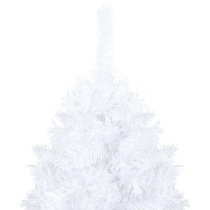 Künstlicher Weihnachtsbaum mit Beleuchtung & Kugeln Weiß 120 cm
