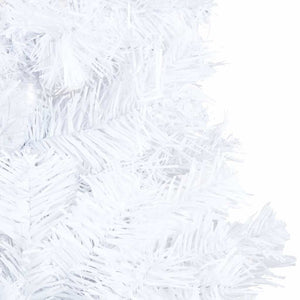 Künstlicher Weihnachtsbaum mit Beleuchtung & Kugeln Weiß 120 cm
