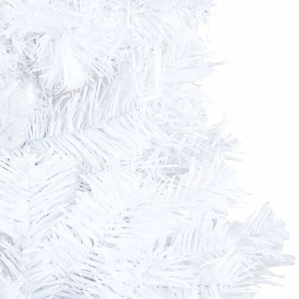 Künstlicher Weihnachtsbaum mit Beleuchtung & Kugeln Weiß 120 cm