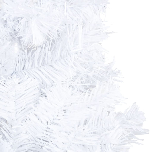 Künstlicher Weihnachtsbaum mit Beleuchtung & Kugeln Weiß 240 cm