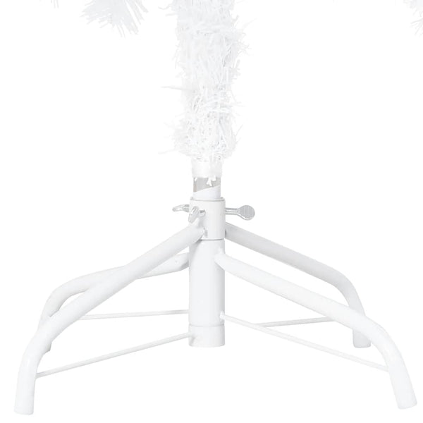 Künstlicher Weihnachtsbaum mit Beleuchtung & Kugeln Weiß 120 cm
