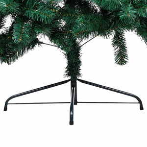 Künstlicher Halb-Weihnachtsbaum Beleuchtung Kugeln Grün 150 cm