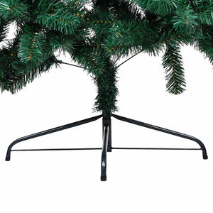 Künstlicher Halb-Weihnachtsbaum Beleuchtung Kugeln Grün 180 cm