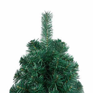 Künstlicher Halb-Weihnachtsbaum Beleuchtung Kugeln Grün 240 cm