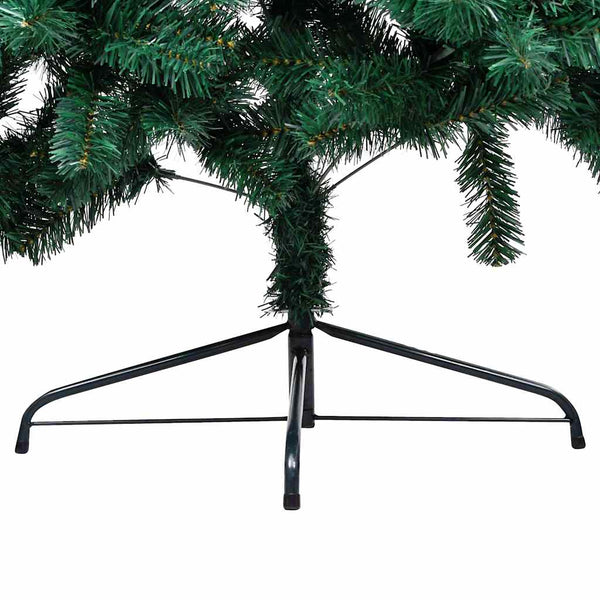 Künstlicher Halb-Weihnachtsbaum Beleuchtung Kugeln Grün 240 cm