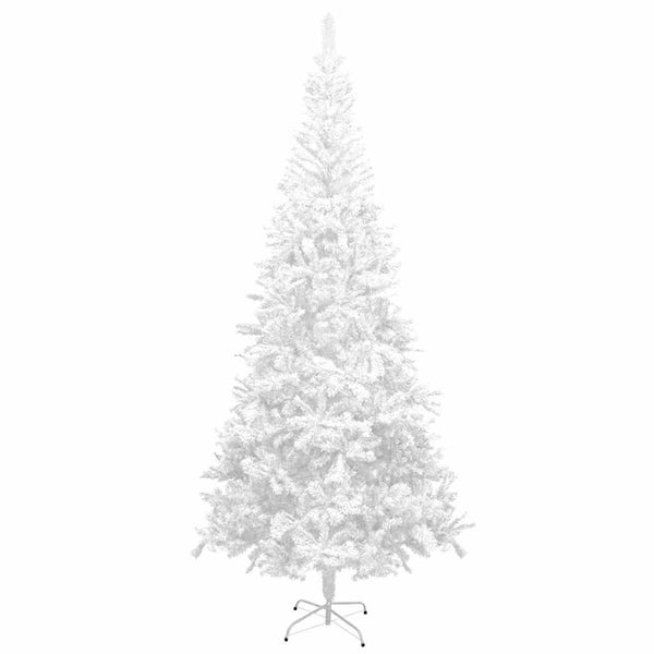 Künstlicher Weihnachtsbaum mit Beleuchtung Kugeln L 240 cm Weiß