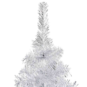 Künstlicher Weihnachtsbaum Beleuchtung & Kugeln Silber 120 cm