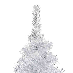 Künstlicher Weihnachtsbaum Beleuchtung & Kugeln Silber 150 cm