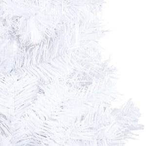 Künstlicher Weihnachtsbaum mit Beleuchtung & Kugeln Weiß 120 cm