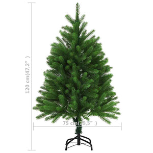 Künstlicher Weihnachtsbaum mit Beleuchtung & Kugeln 120 cm Grün