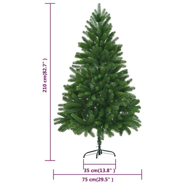 Künstlicher Weihnachtsbaum Beleuchtung & Kugeln 210 cm Grün