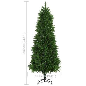 Künstlicher Weihnachtsbaum mit Beleuchtung Kugeln 240 cm Grün