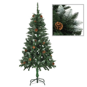 Künstlicher Weihnachtsbaum mit Beleuchtung & Zapfen 150 cm
