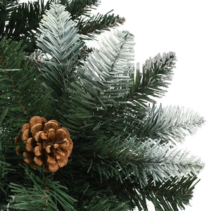 Künstlicher Weihnachtsbaum mit Beleuchtung & Zapfen 150 cm