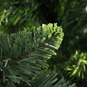 Künstlicher Weihnachtsbaum mit Beleuchtung & Kugeln Grün 210 cm