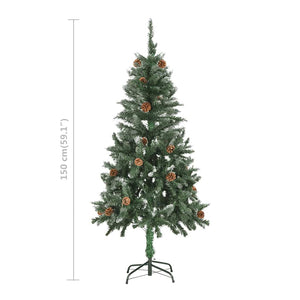Künstlicher Weihnachtsbaum mit Beleuchtung & Kugeln 150 cm