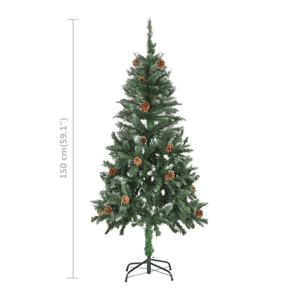 Künstlicher Weihnachtsbaum mit Beleuchtung & Kugeln 150 cm