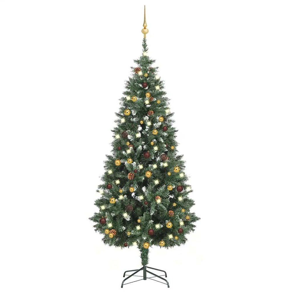 Künstlicher Weihnachtsbaum mit Beleuchtung & Kugeln 180 cm