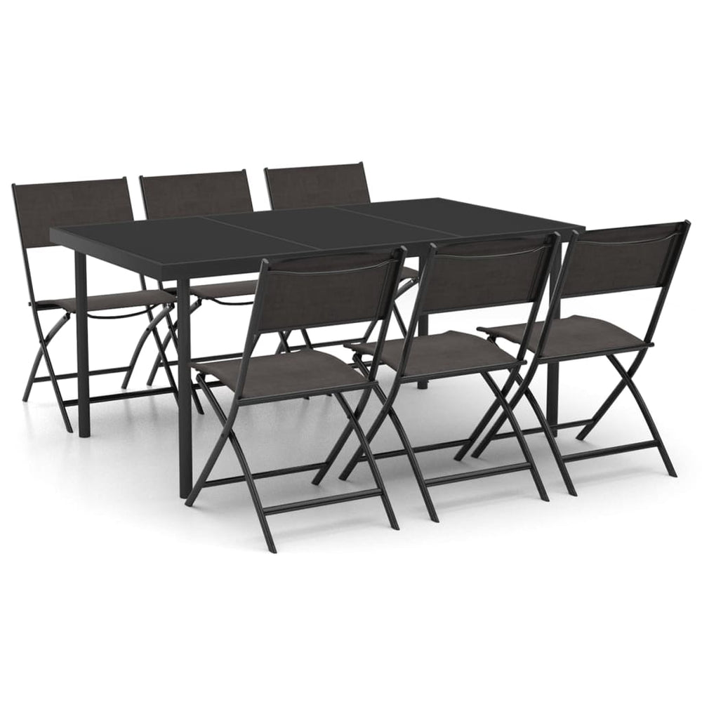 vidaXL 7-Piece Outdoor Dining Set Steel
