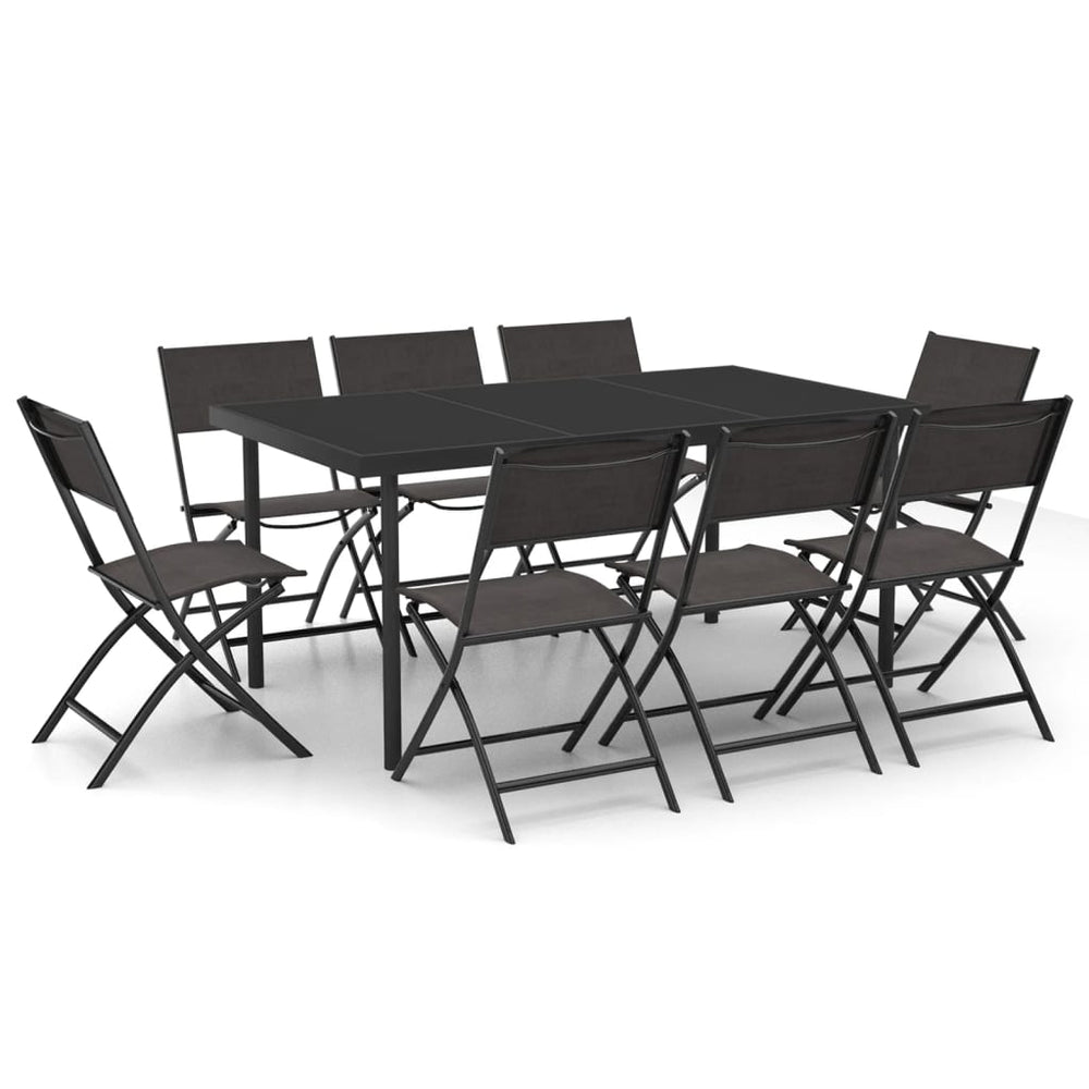 vidaXL 9-piece Garden Dining Set Steel