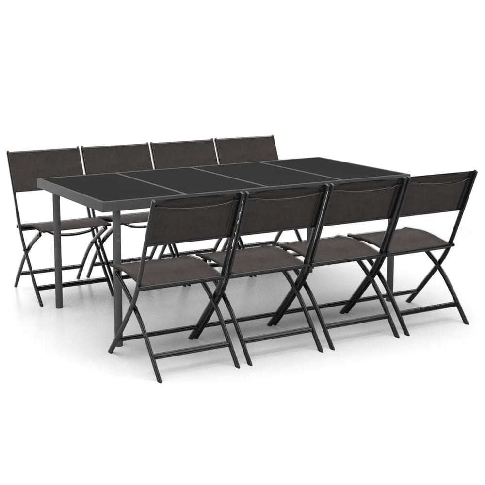 vidaXL 9-piece Garden Dining Set Steel