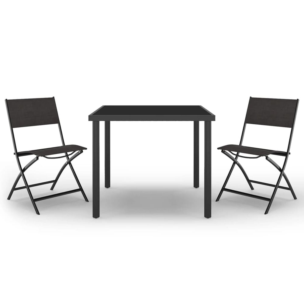 vidaXL 3-Piece Outdoor Dining Set Steel
