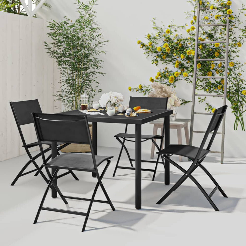 vidaXL 5-Piece Garden Dining Set Steel