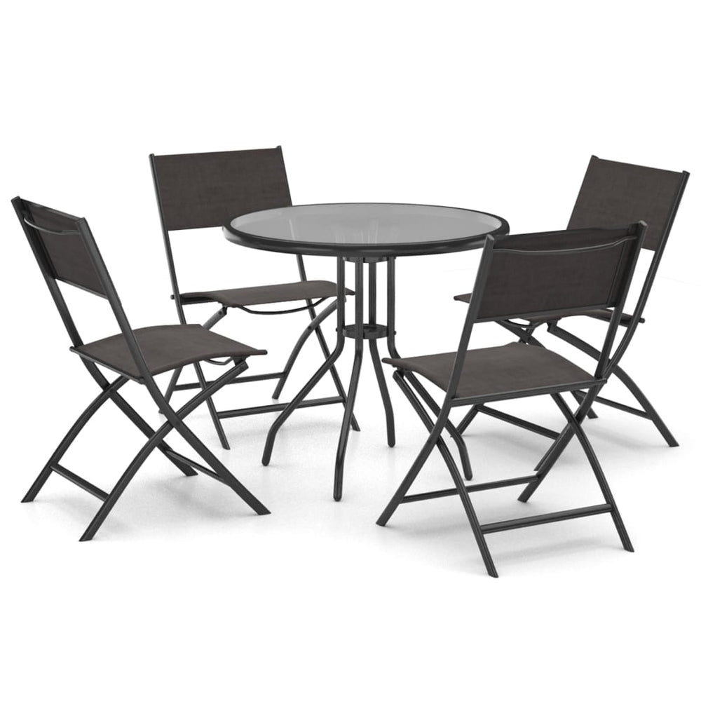 vidaXL 5-Piece Garden Dining Set Steel