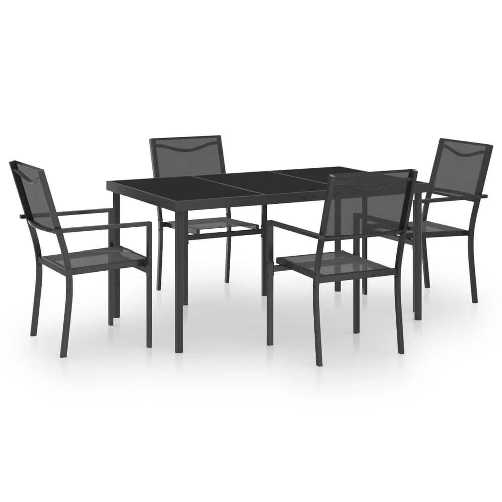 vidaXL 5-Piece Garden Dining Set Steel