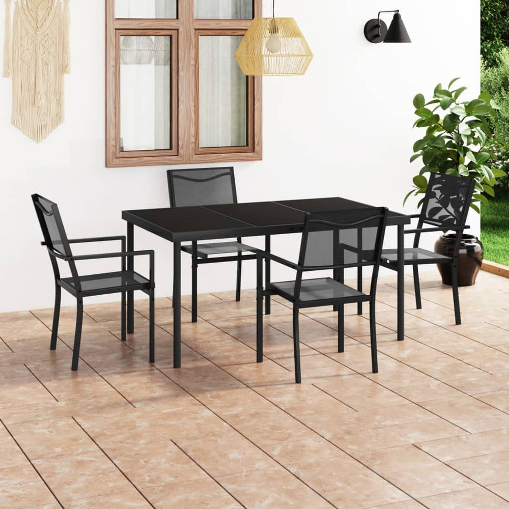 vidaXL 5-Piece Garden Dining Set Steel