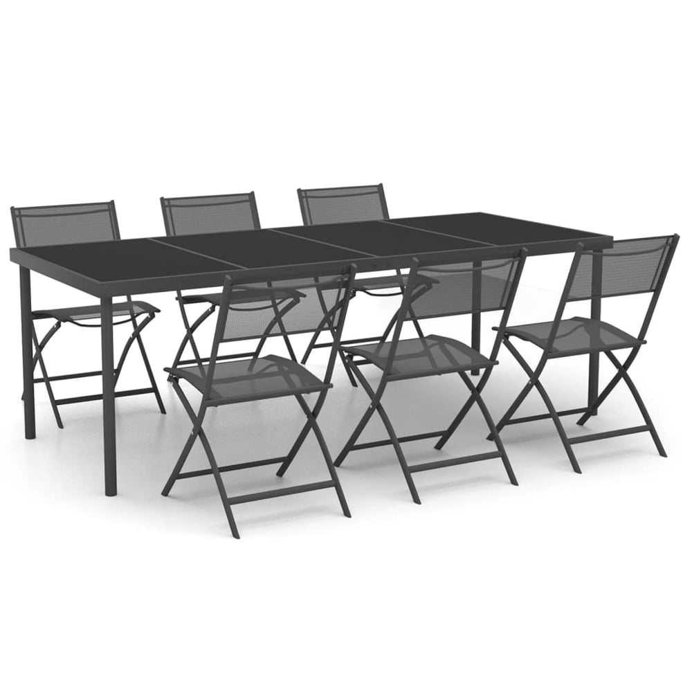 vidaXL 7-Piece Outdoor Dining Set Steel