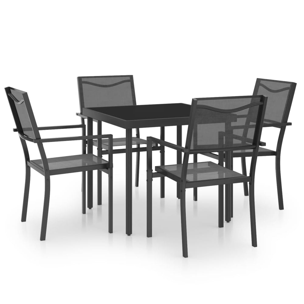 vidaXL 5-Piece Garden Dining Set Steel