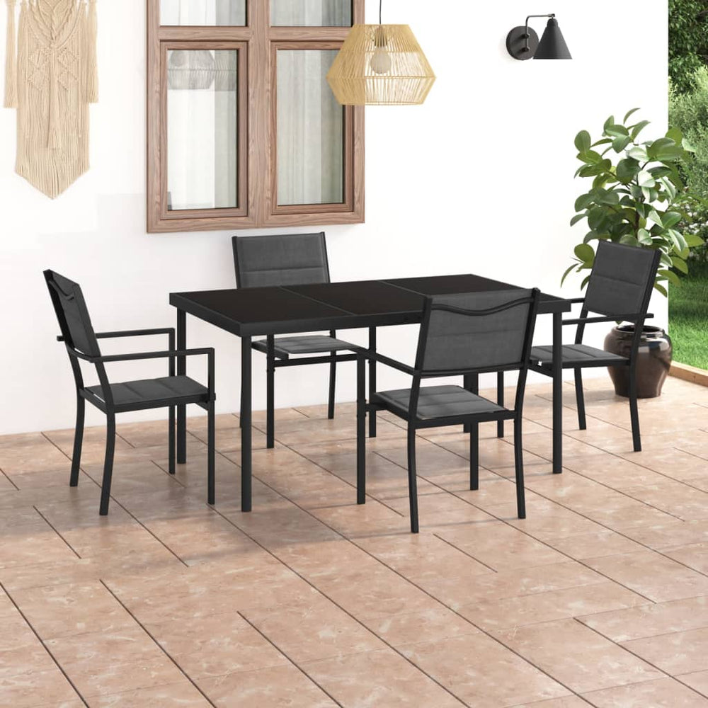 vidaXL 5-Piece Garden Dining Set Steel