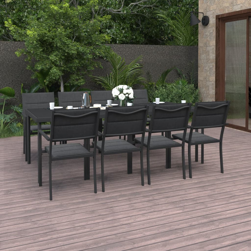vidaXL 9-piece Garden Dining Set Steel