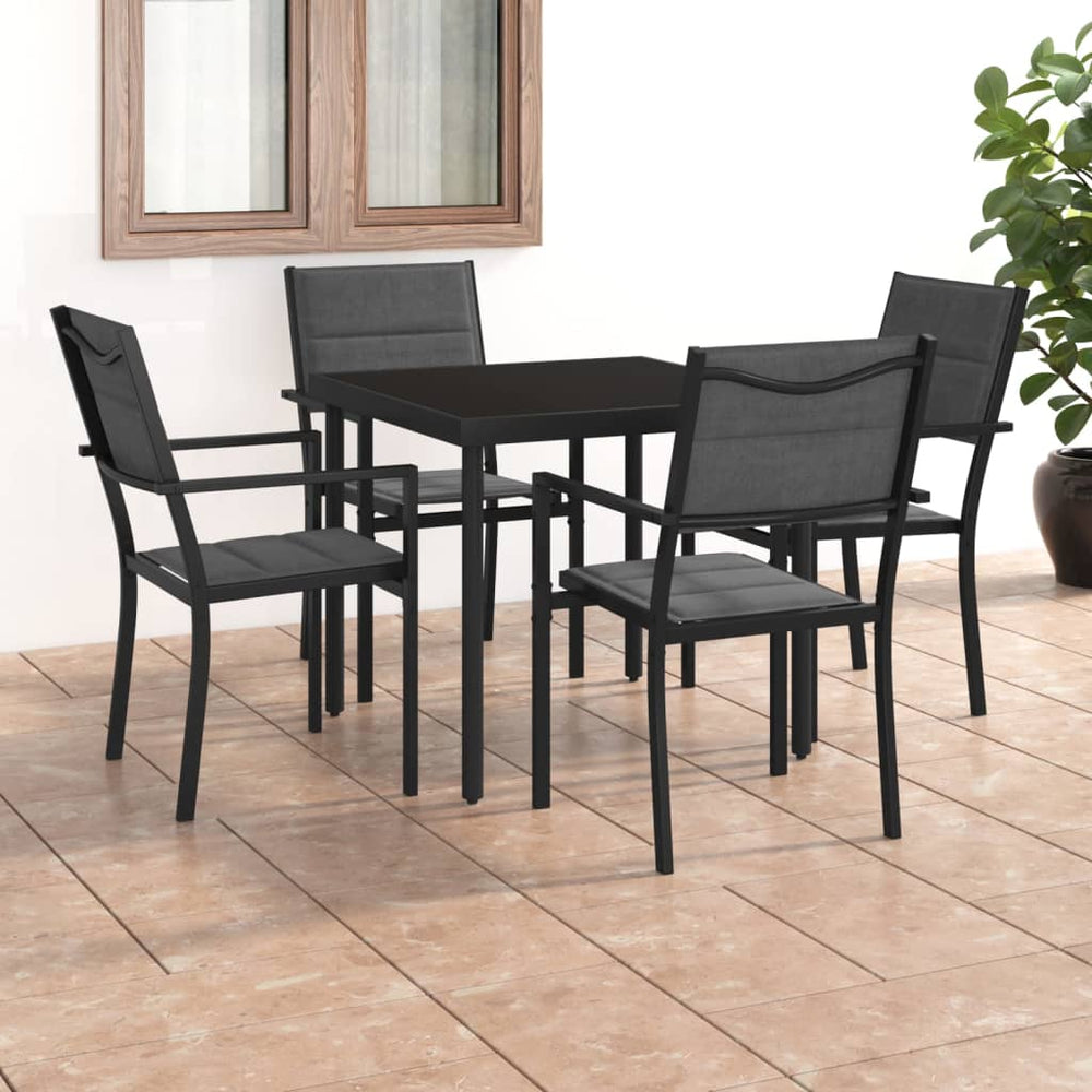 vidaXL 5-Piece Garden Dining Set Steel