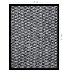 vidaXL Paillasson gris 60x80 cm