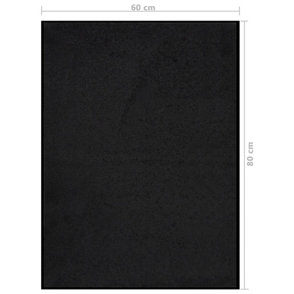 Schwarze Fußmatte 60x80 cm