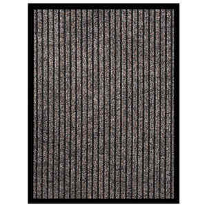 Beige Gestreifte Fußmatte 40x60 cm