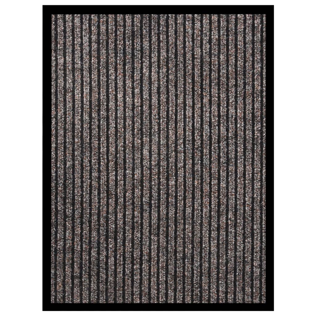 Beige Gestreifte Fußmatte 40x60 cm