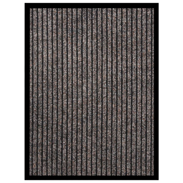 Beige Gestreifte Fußmatte 40x60 cm