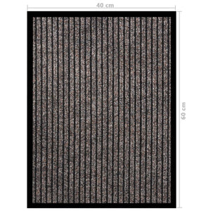 Beige Gestreifte Fußmatte 40x60 cm