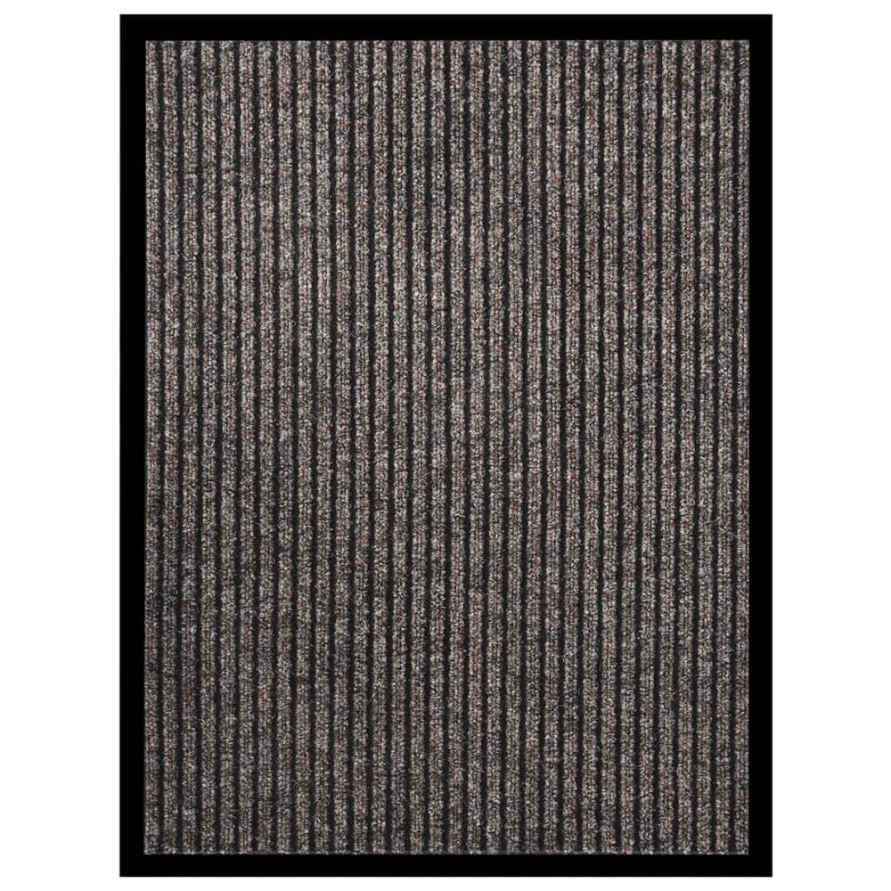Beige Gestreifte Fußmatte 60x80 cm